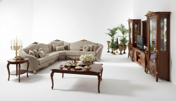 Klassische Design Couch Ecksofa Wohnlandschaft Sofa Polster Sitz