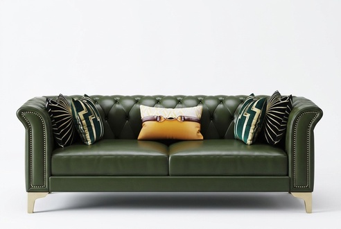 Klassische Dreisitzer Couch Möbel Polster Sofa 3 Sitzer Leder Couchen