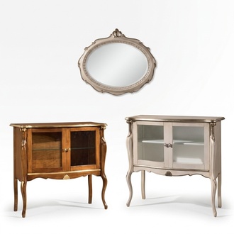 Klassische Glasvitrine Luxus Aufbewahrungs Tisch Wohnzimmer Möbel Holz