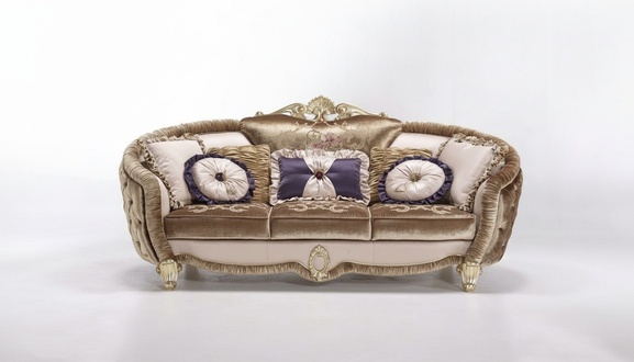 Klassische Polster 3 Sitzer Textil Couchen Textil Sofa Sofa Dreisitzer Couch Neu