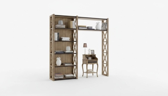 Klassische Regale Braun Schrank Schrankwand Bücherregal Wohnzimmer