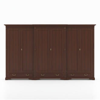 Klassische Schränke Schrank Schrankwand Kleiderschrank Massiv Kolonial Stil O6D