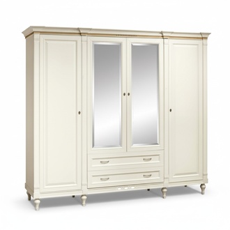 Klassische Schränke Schrank Schrankwand 4 Türen Holz Möbel Schlafzimmer 238cm