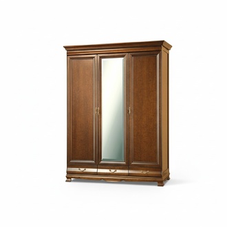 Klassische Schränke Schrank Schrankwand Kleiderschrank Holzschrank - Model N-3D