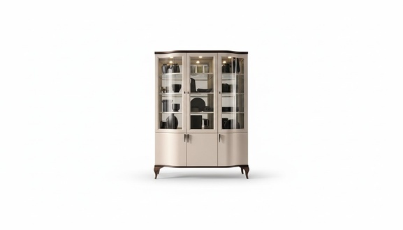 Klassische Schränke Vitrine Vitrinen Holz Edler Luxus Glas Schrank Holz Regal