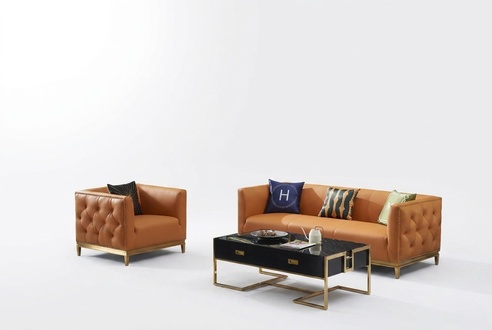 Klassische Sofa Couch Polster 3+1 Sitzer Couchen Leder Sitz Garnitur Wohnzimmer !