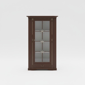 Klassische Vitrine Vitrinenschrank Vitrinen Glasschrank Schrank Kolonial OW-N