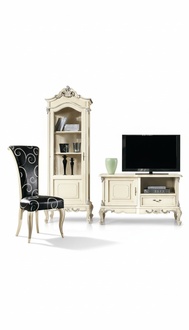 Wohnwand Set Vitrine RTV Sideboard Vitrinen Schrank Schränke 3tlg.