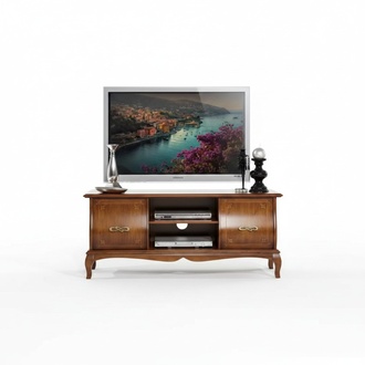 Klassischer Brauner TV-Ständer Luxus Lowboard Wohnzimmer Möbel Design