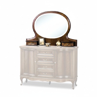 Klassischer Designer Spiegel mit Schubladen Standspiegel W-NL Aufsatz Spiegel