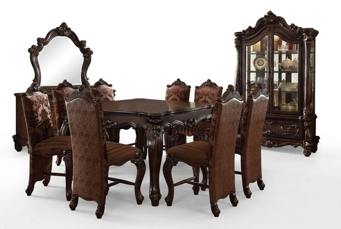 Klassischer Esstisch Tisch Holz Esszimmer Garnitur 8x Stuhl Set Stühle 9 tlg Set