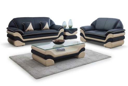 Klassischer Luxus Designer Couchtisch Sofa Wohnzimmer Tisch Leder Tische