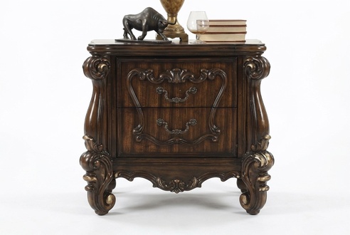 Klassischer Nachtschrank Nachttisch Massiv Konsole Ablage Schlafzimmer Holz Neu