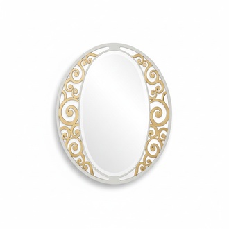 Klassischer ovaler Wandspiegel Gold Italienische Möbel Klassischer Spiegel