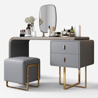 Klassischer Schminktisch. Spiegel Luxus Konsole Kommode Schlafzimmer 2tlg.neu