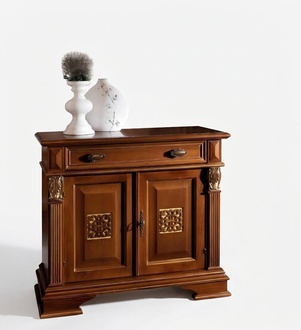 Klassischer Wandschrank Anrichte Holz Buffet Vitrine Luxus Schrank Möbel Set neu