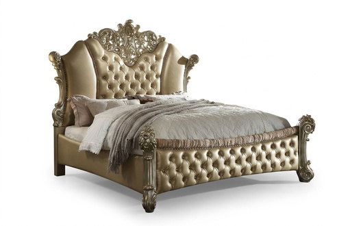 Klassisches Bett Doppelbett 2x Nachttische Holz Betten Neu 3tlg. Set Barock neu