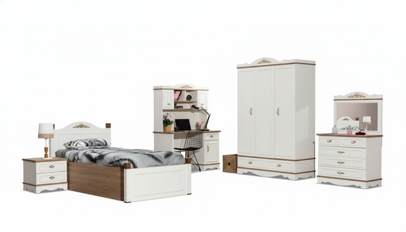 Klassisches Kinderzimmer Jugendzimmer Schlafzimmer Set Komplett 5tlg.