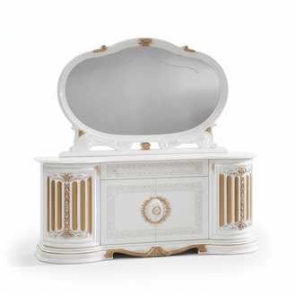 Klassisches Sideboard Kommode Anrichte Spiegel xxl Schrank Italienische Möbel
