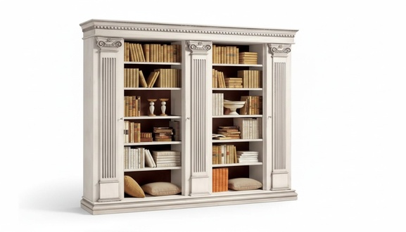 Klassisches Weiß Bücherregal Büro Möbel Regale Design Regal Schrank