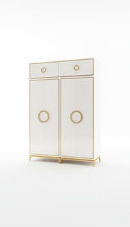 Kleider Schrank Designer Hochglanz Kleiderschränke Möbel Wohnen Holz Hochglanz