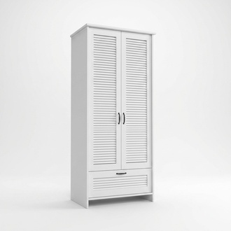 Kleiderschrank aus Stoff Garderobenschrank Schublade Kleiderstange Weiß