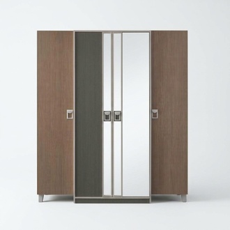 Kleiderschrank Kinderschrank Schrank Holz Grau Holzschrank Groß Modern