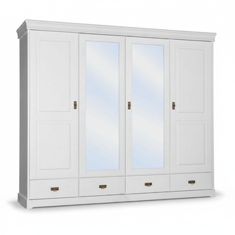 Kleiderschrank Landhaus Stil Regal Schrank Kleider Schränke Holz Möbel Weiss