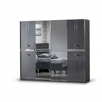 Kleiderschrank Schlafzimmer Moderne Möbel Grau Garderobe Schrank Design