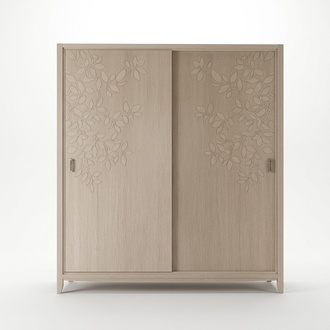 Kleiderschrank Schrank Möbel Schlafzimmer Schränke Holz Einrichtung Beige