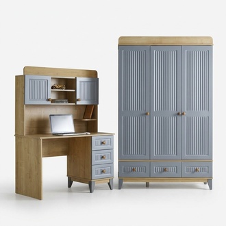 Kleiderschrank Schreibtisch Modernes Design Kinderzimmer Arbeitszimmer Möbel