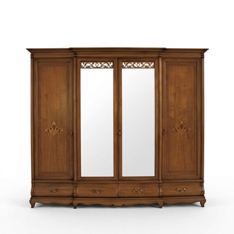 Kleiderschrank Set Holz Schrank Schlafzimmer Massivholz Möbel Italien Schränke