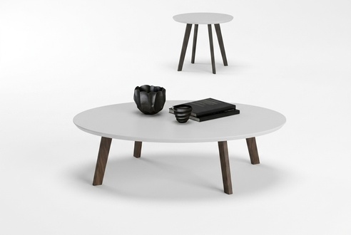 Kleine Runde Couchtische Set Wohnzimmermöbel Echtholz Tische Luxus Neu