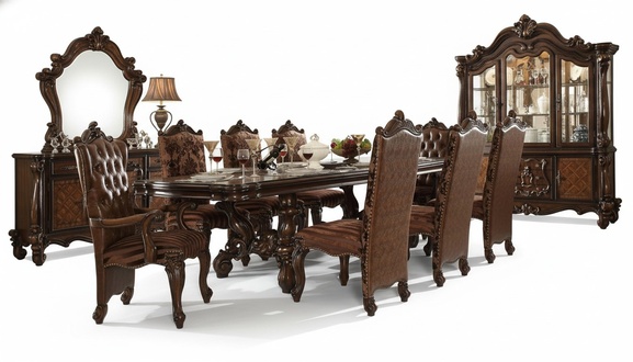 Königlicher Esstisch Tisch Holz Luxus Tische Barock Rokoko Esszimmer Antik Stil
