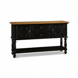 Kommode Anrichte Konsole Holz Schrank Garderobe Sideboard Design Möbel Schwarz