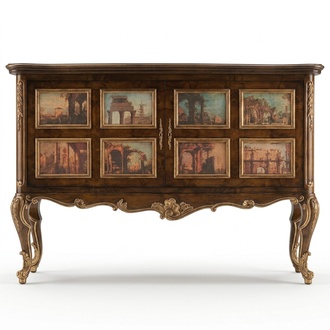 Kommode Anrichte Luxus Kommoden Sideboard Echt Holz Möbel Einrichtung Italien