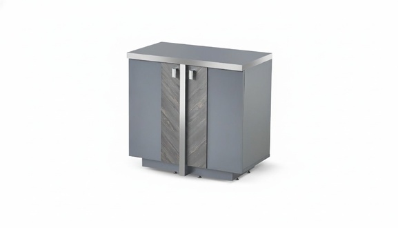 Kommode Modern Design Stil Grau Aktenschrank Einfarbig Stauraum Türen