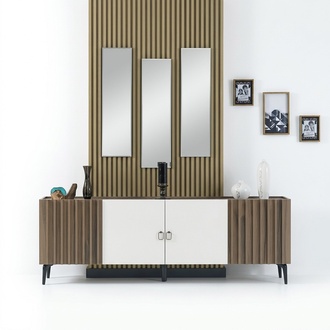 Kommode Sideboard Highboard Kommoden Buffet Holz 204cm Anrichte Schrank