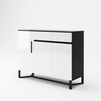 Kommode Sideboard Highboard Schrank Anrichte 3 Türen 2 Schubladen Hochglanz Neu