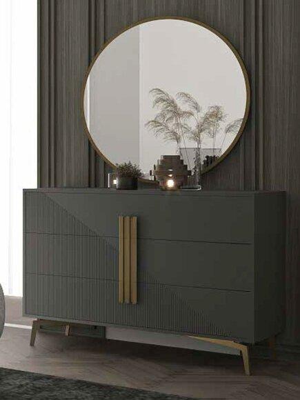 Modern Sideboard Holz Kommode Grau Schrank Schränke Luxus Italienische Neu-