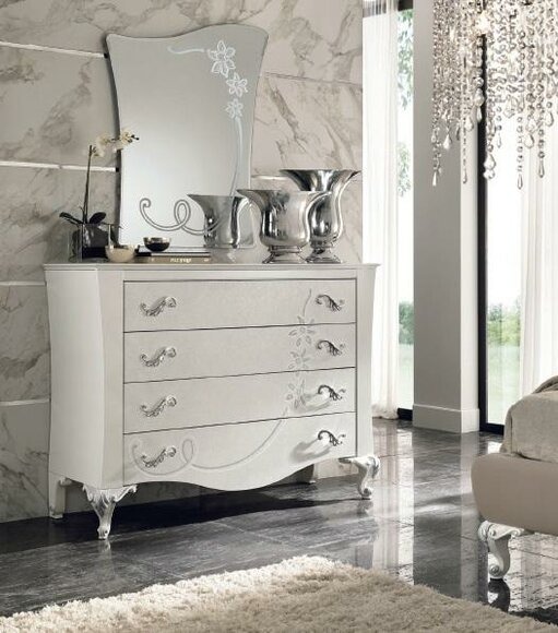 Set Kommode mit Spiegel Schminktische Konsole Kommoden Holz Modern Schlafzimmer