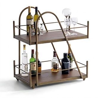Kompakter Barwagen Ablagen ideal für Küche und Bar Servierwagen