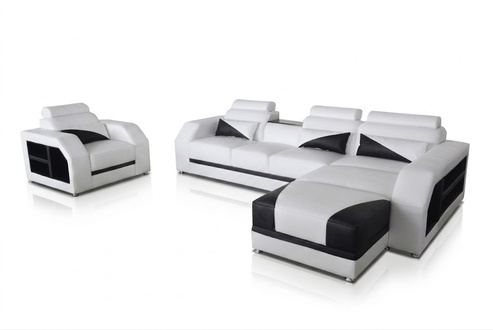 Komplett Garnitur 3tlg. Sitz Eckcouch Sofa Modern Polster Couch Eckgarnitur USB