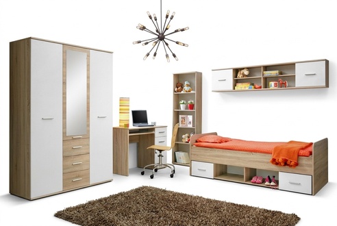 Komplett Jugendzimmer Modern Kinderzimmer Designer Schreibtisch Set Luxus Möbel