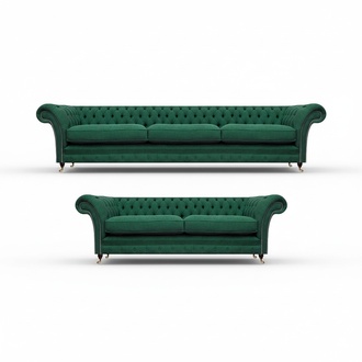 Komplett Möbel Polstermöbel 2x Sofas Couch Wohnzimmer Einrichtung Chesterfield
