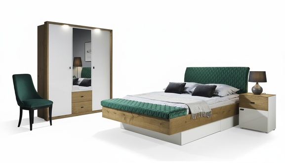 Komplett Schlafzimmer Schlafzimmer Nachttisch Komplett Bett Kleiderschrank 4tlg.