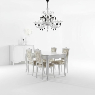 Komplett Set Esstisch 4x Stühle Esszimmer Set Ess Gruppe Holz Tisch 5tlg