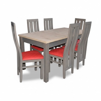 Komplett Set Esstisch 6x Stühle Esszimmer Set Ess Gruppe Tisch Tische 7tlg Neu