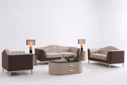 Komplett Set Sofagarnitur 3+2+1 Sitzer Design Sofa Couch Wohnlandschaft