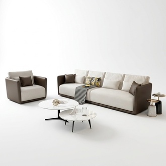 Komplett Set Sofagarnitur 4+1 Sitz Couch Tisch Design Wohnlandschaft Garnituren